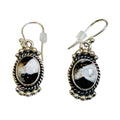 Genuine Handmade White Buffalo Beaded Dangle Earrings