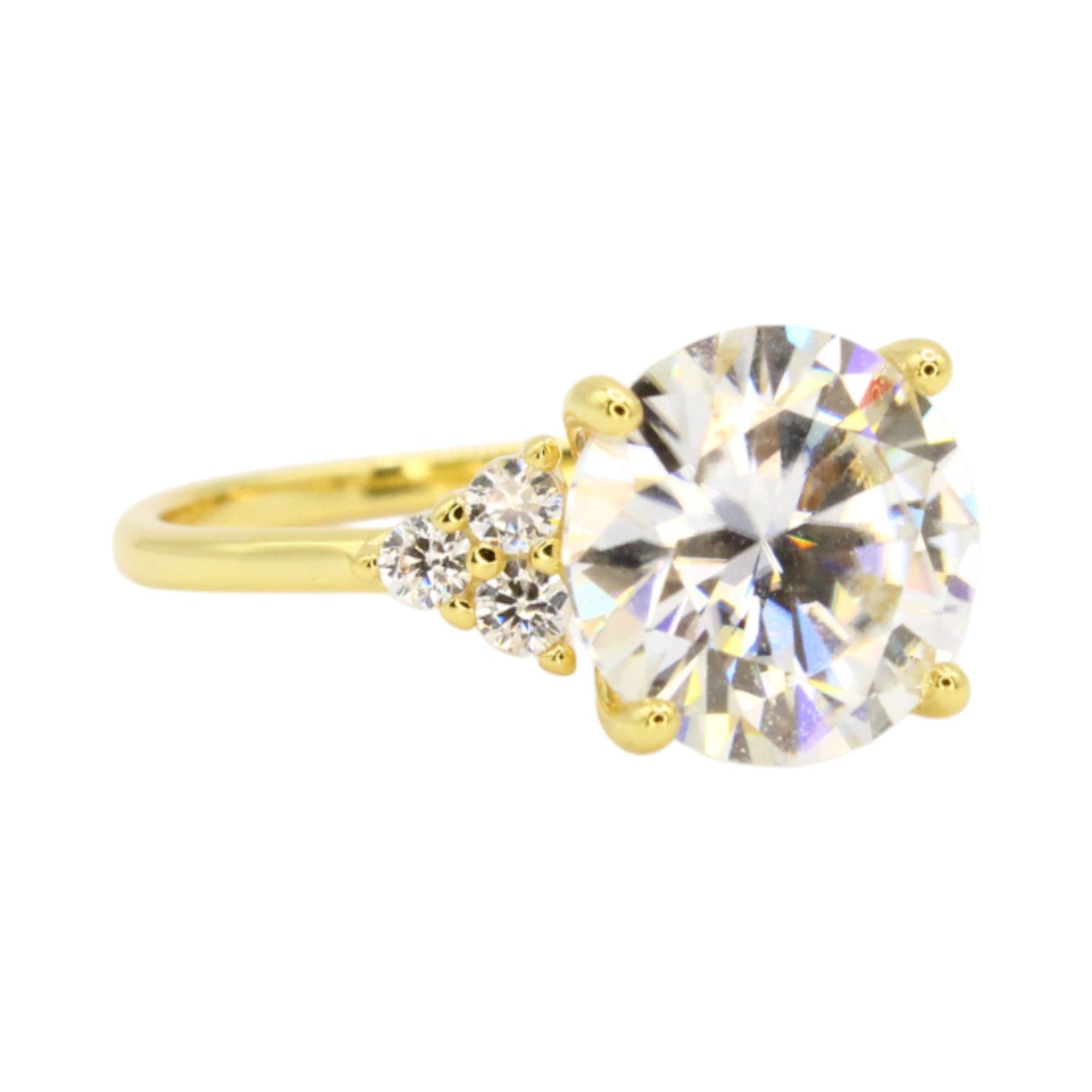 Moissanite 3.0ct Round Solitaire Ring
