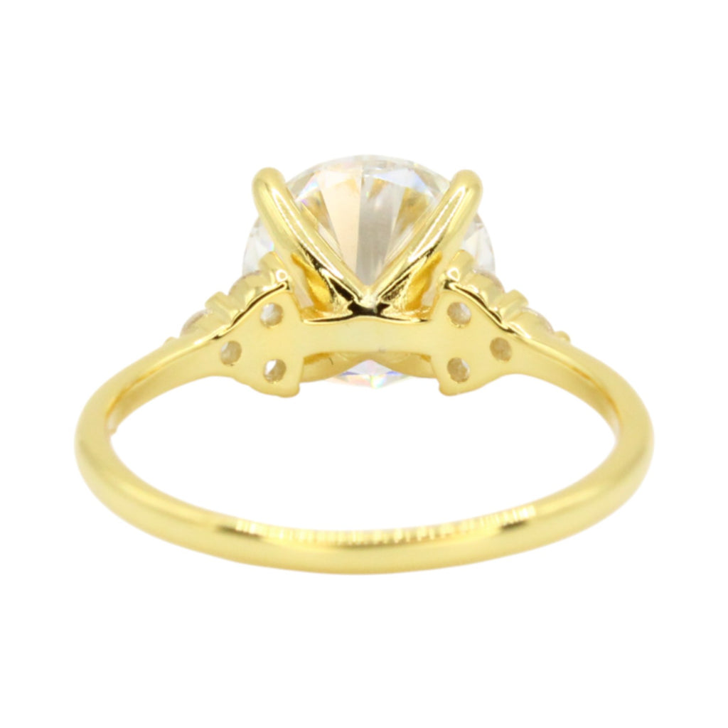 Moissanite 3.0ct Round Solitaire Ring