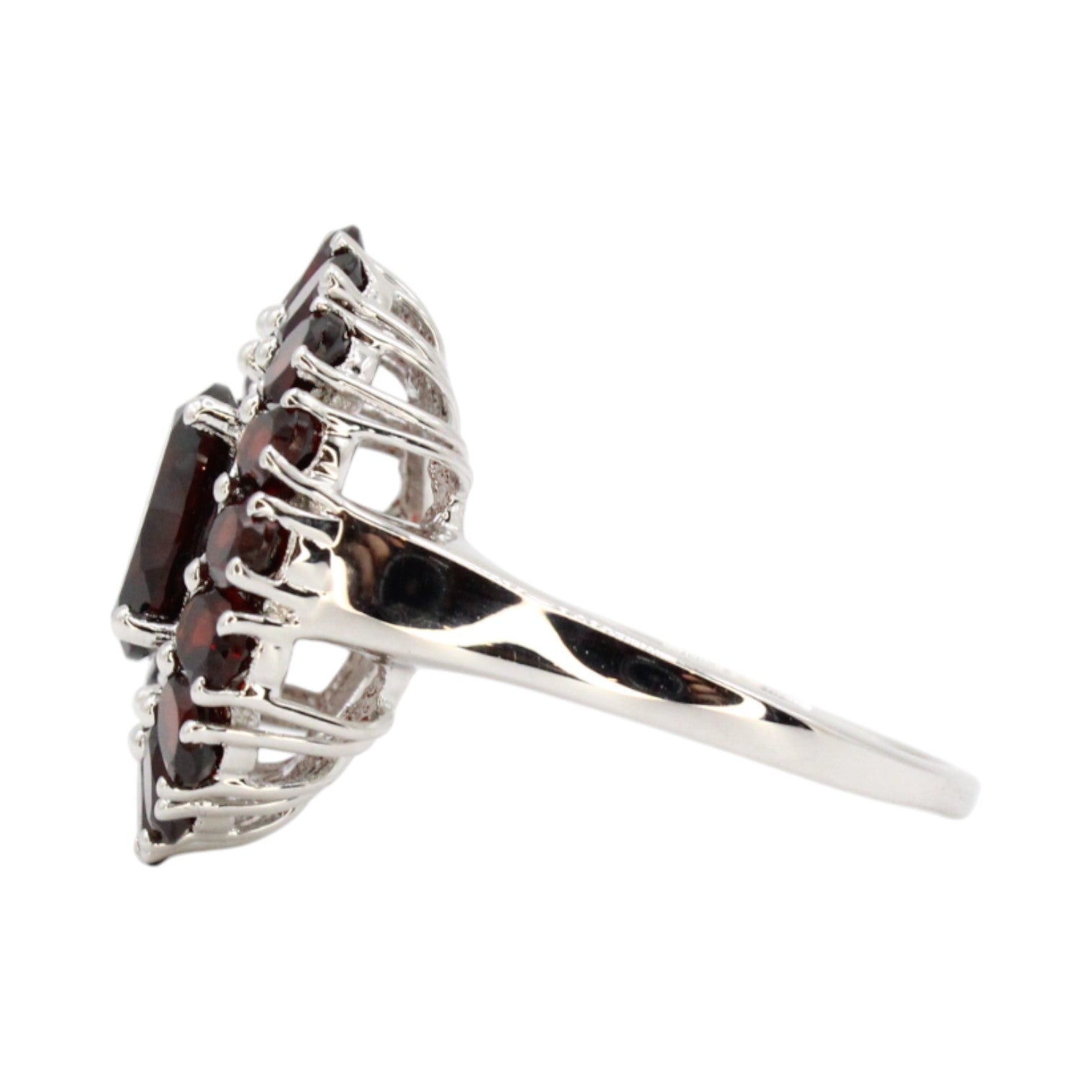 Genuine Oval Garnet With Garnet Halo 5.20ctw