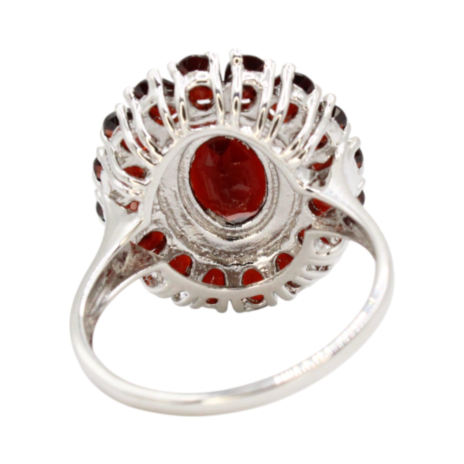 Genuine Oval Garnet With Garnet Halo 5.20ctw