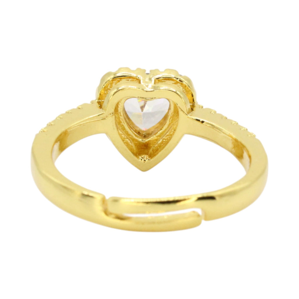 CZ Heart With CZ Halo Ring