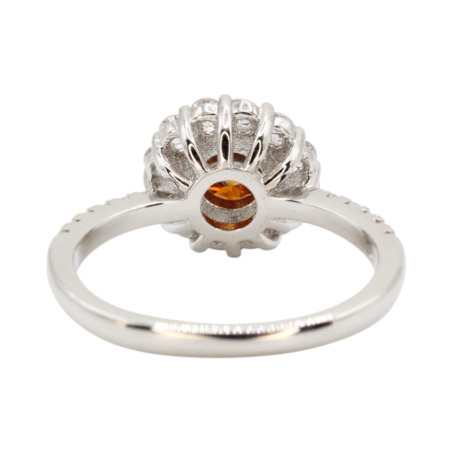 Red Moissanite 1ct Halo Ring