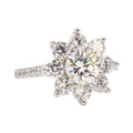 Moissanite Cluster Flower Ring