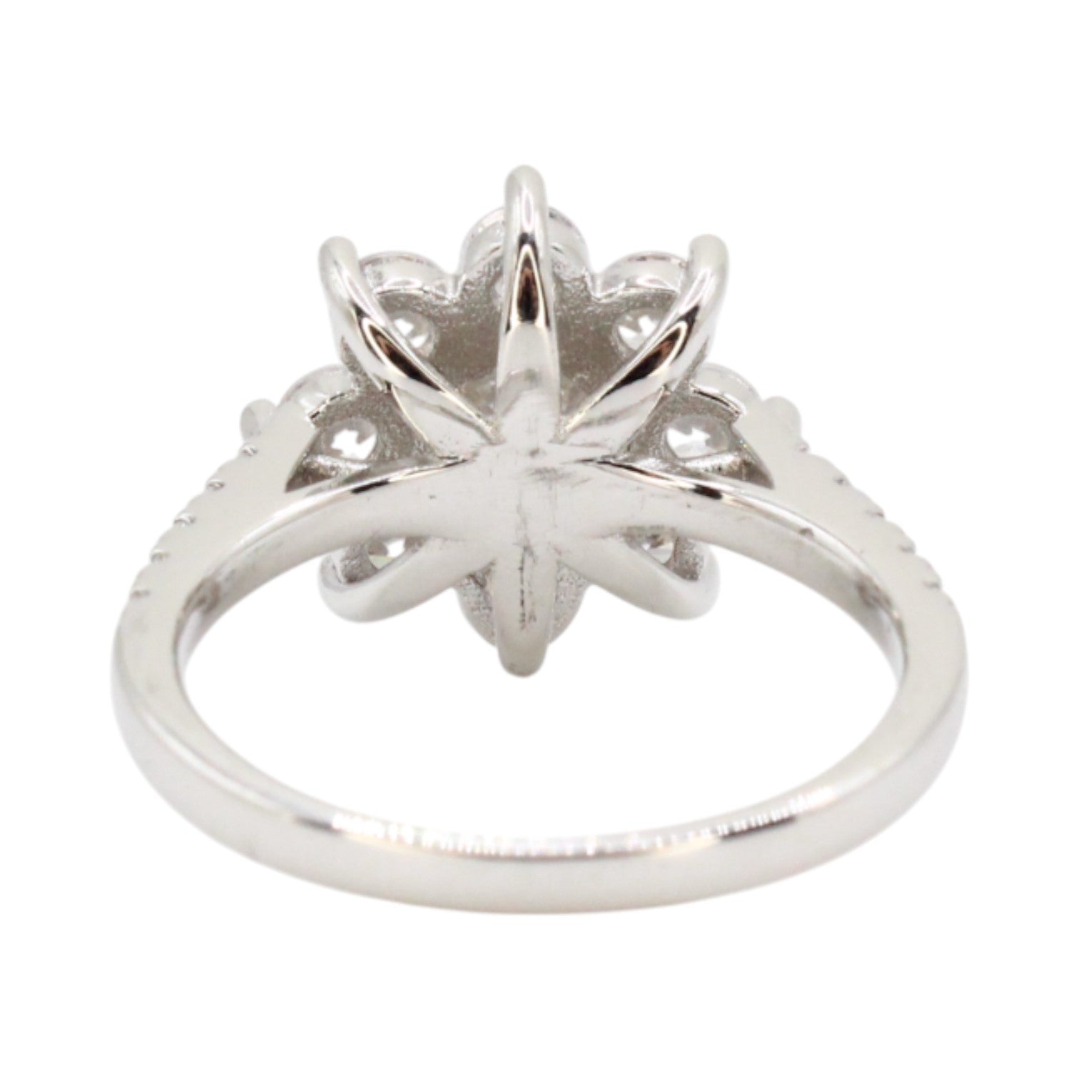 Moissanite Cluster Flower Ring