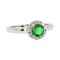 Emerald CZ Halo Ring