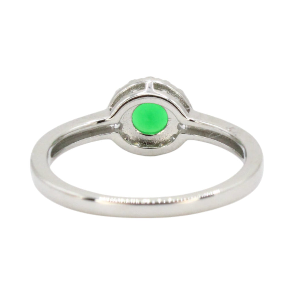 Emerald CZ Halo Ring