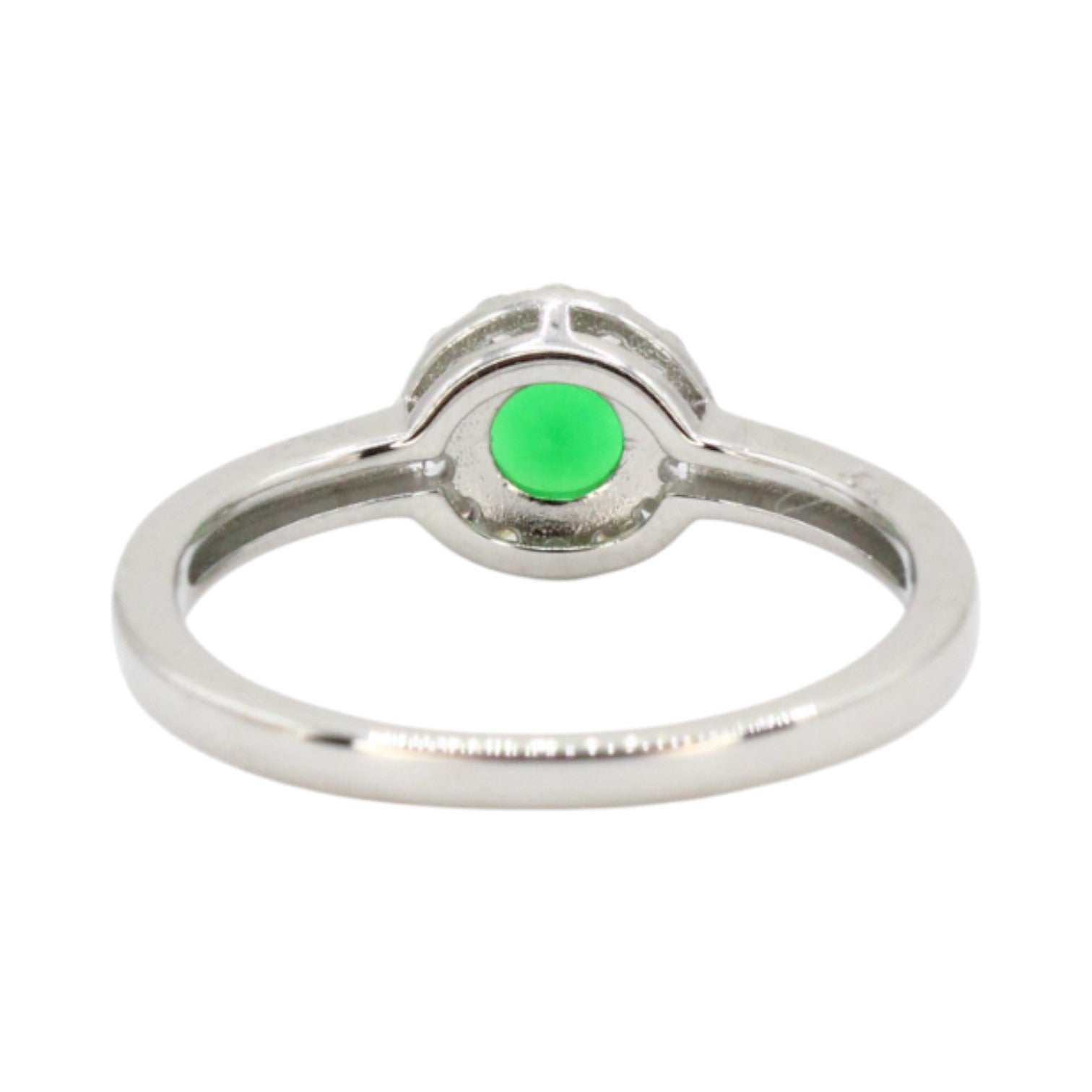 Emerald CZ Halo Ring