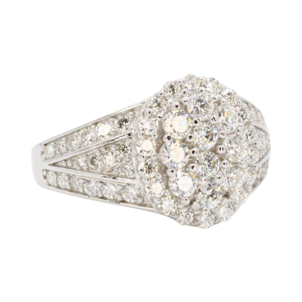 Moissanite 1.9ctw Pave Oval Ring