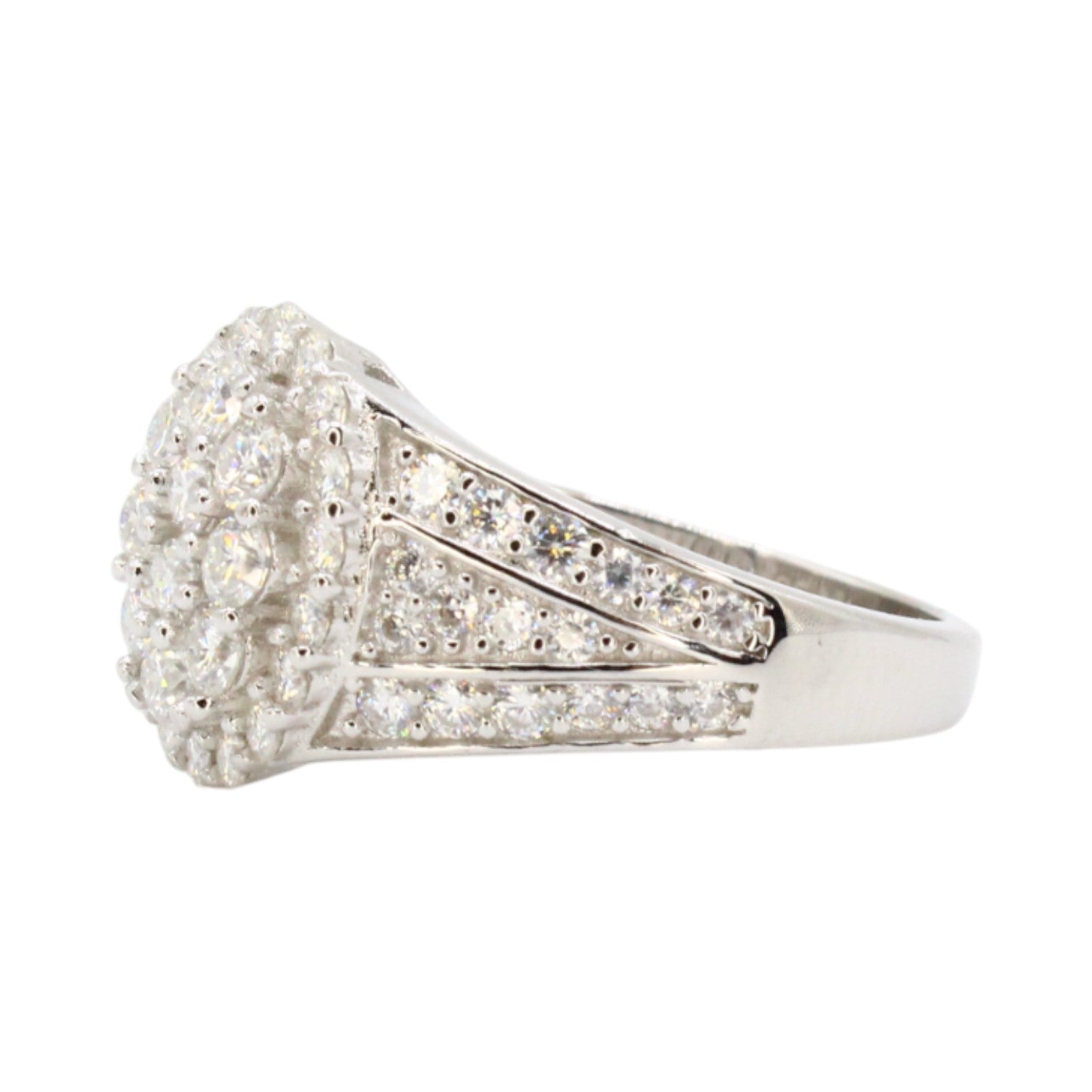 Moissanite 1.9ctw Pave Oval Ring