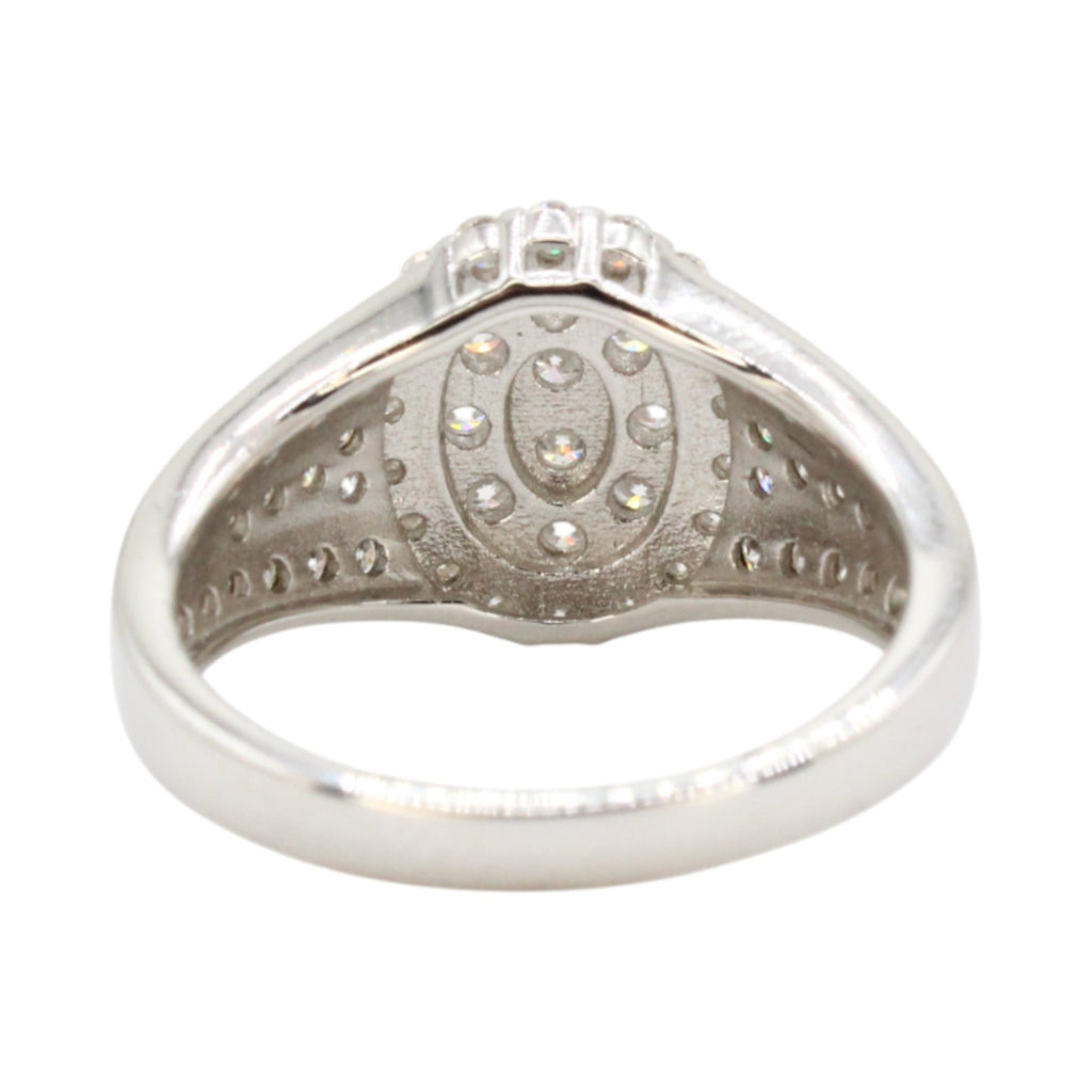 Moissanite 1.9ctw Pave Oval Ring