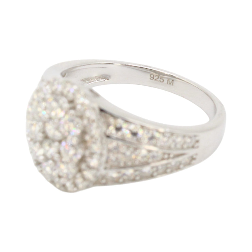 Moissanite 1.9ctw Pave Oval Ring