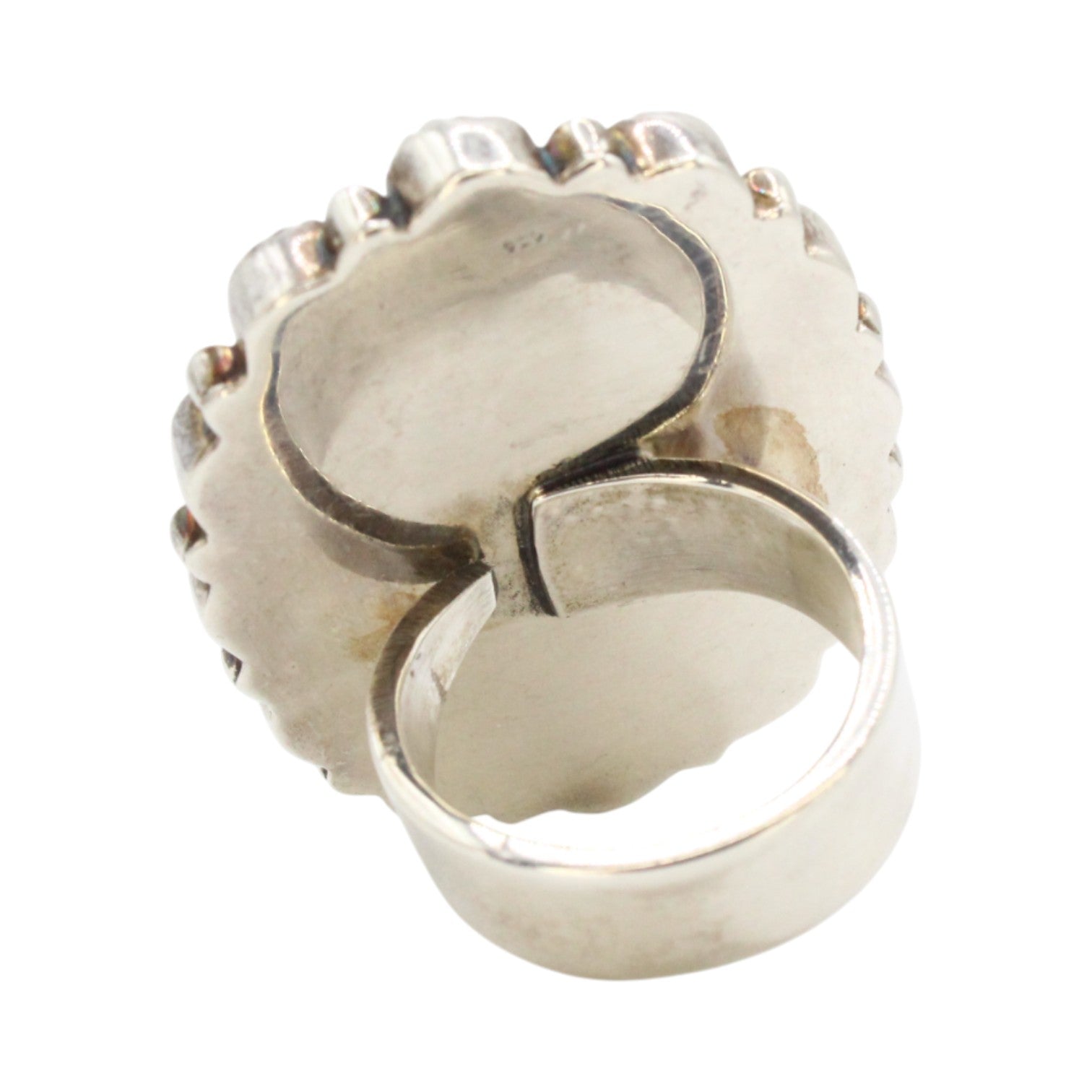 Genuine Eudialyte Cabochon Ruby Halo Ring