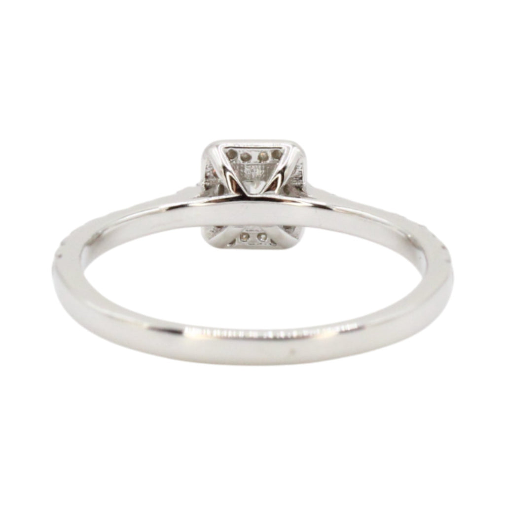 Dainty Moissanite .59ctw Emerald Cut With Halo