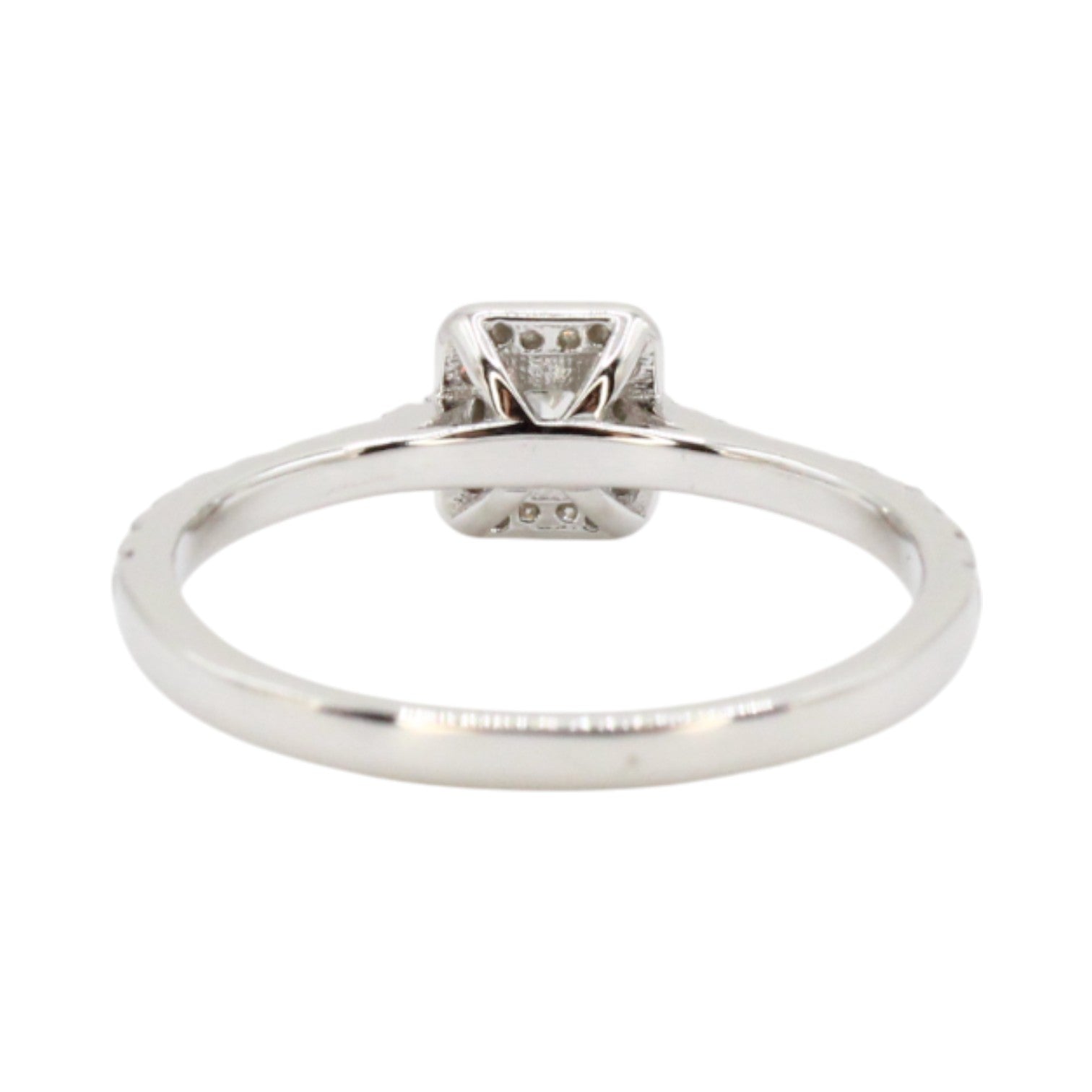 Dainty Moissanite .59ctw Emerald Cut With Halo