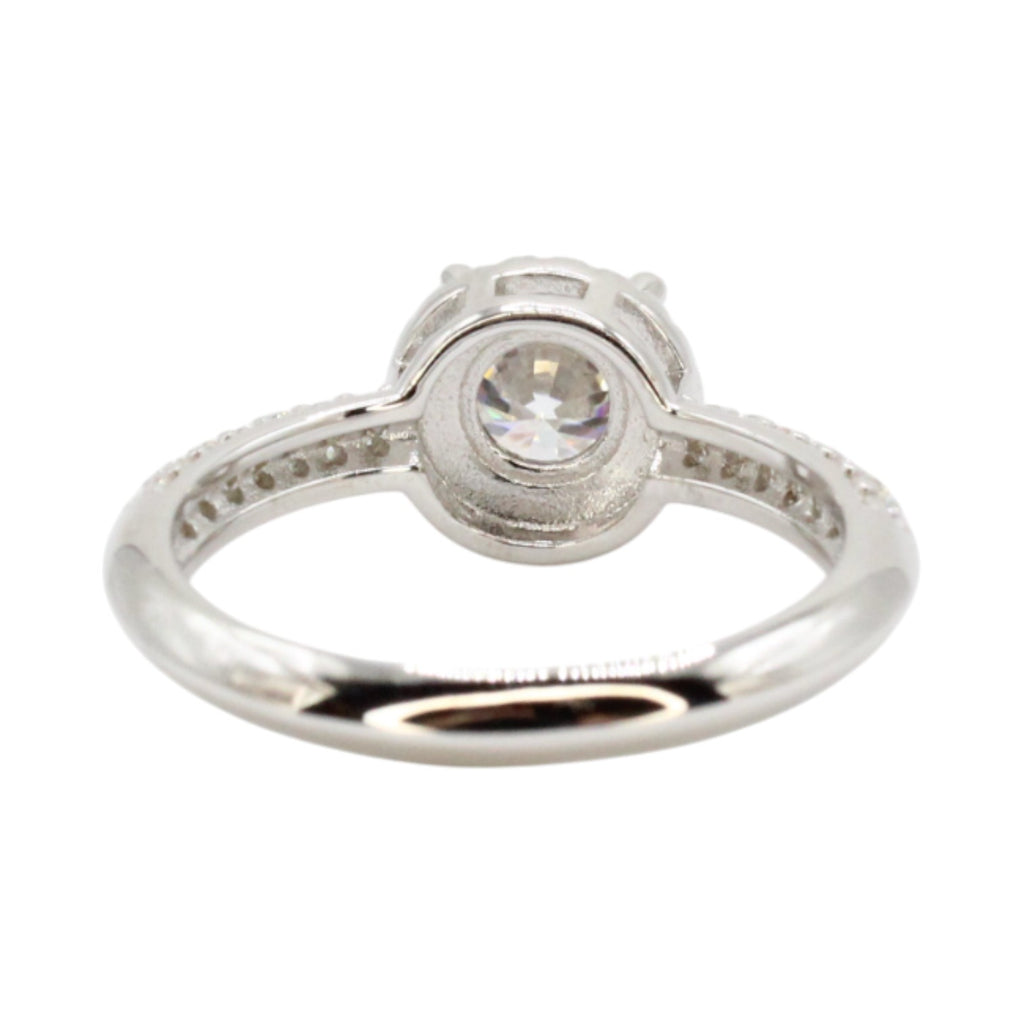 Moissanite 1.25ct Solitaire With Halo Ring