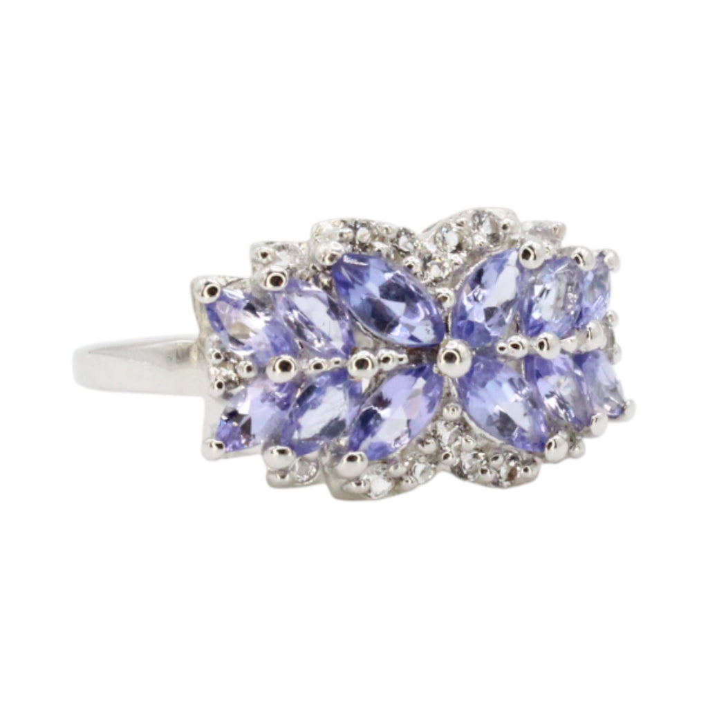 Tanzanite & White Topaz Cocktail Ring