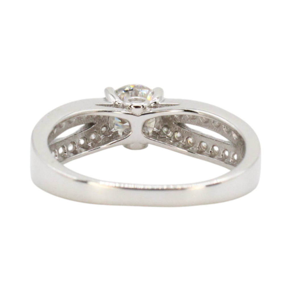 Moissanite Solitaire 1.24ctw Split Band