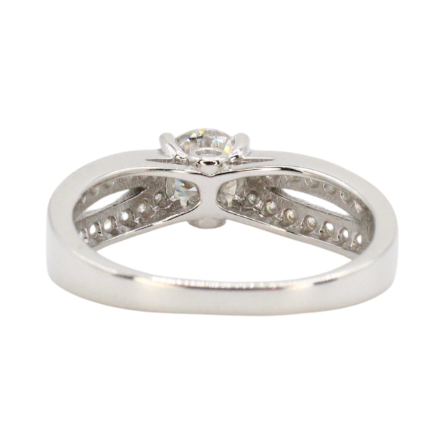 Moissanite Solitaire 1.24ctw Split Band