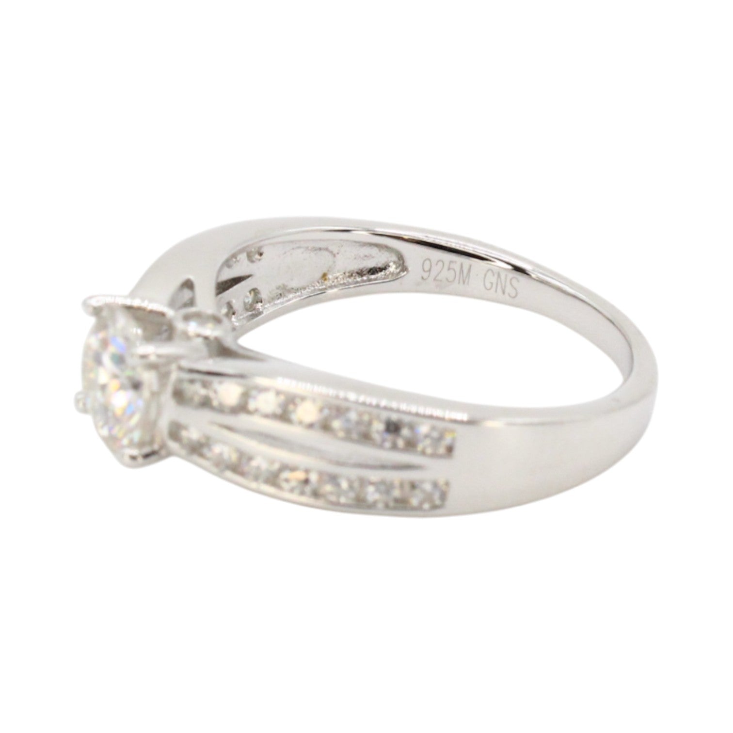 Moissanite Solitaire 1.24ctw Split Band