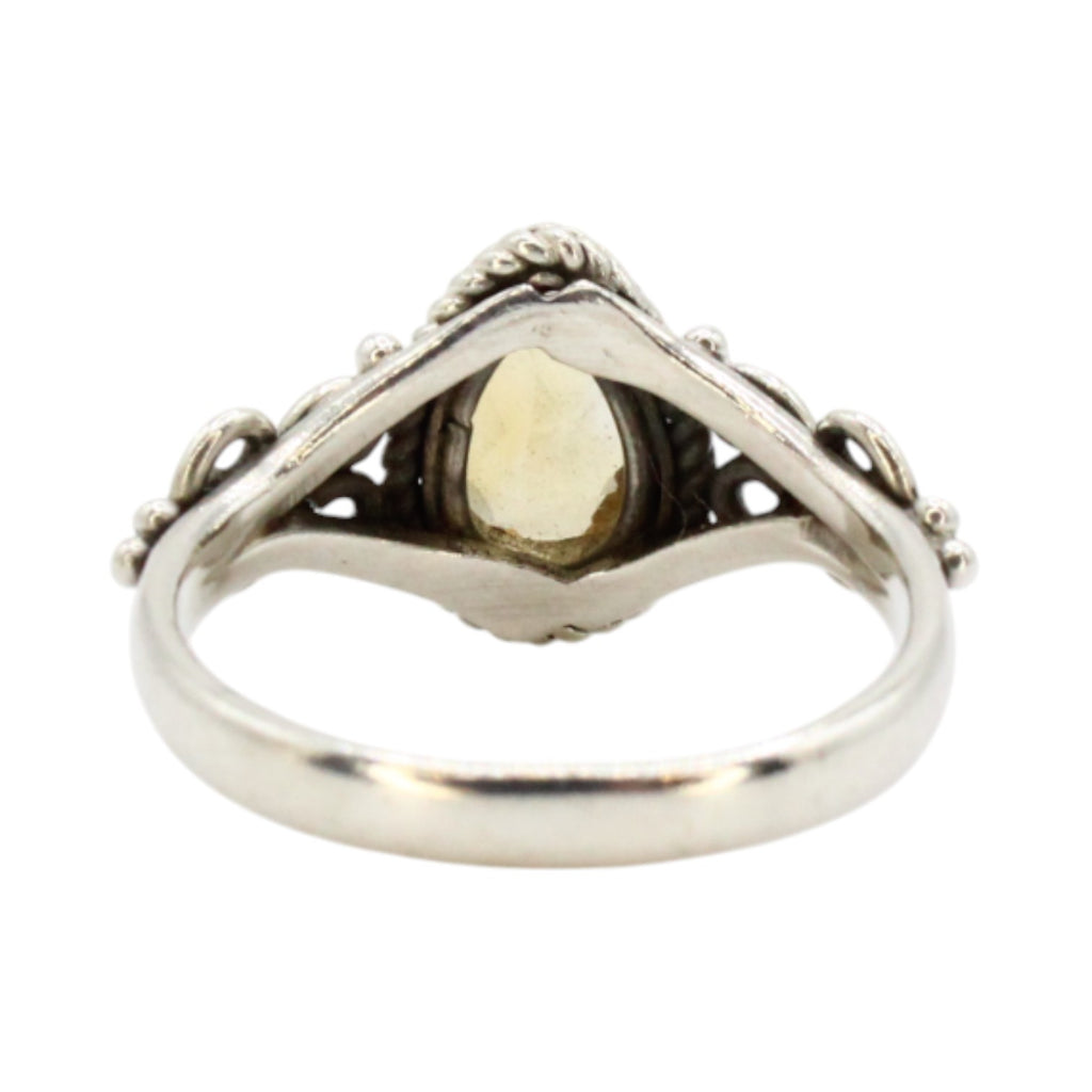 Teardrop Genuine Citrine Ring
