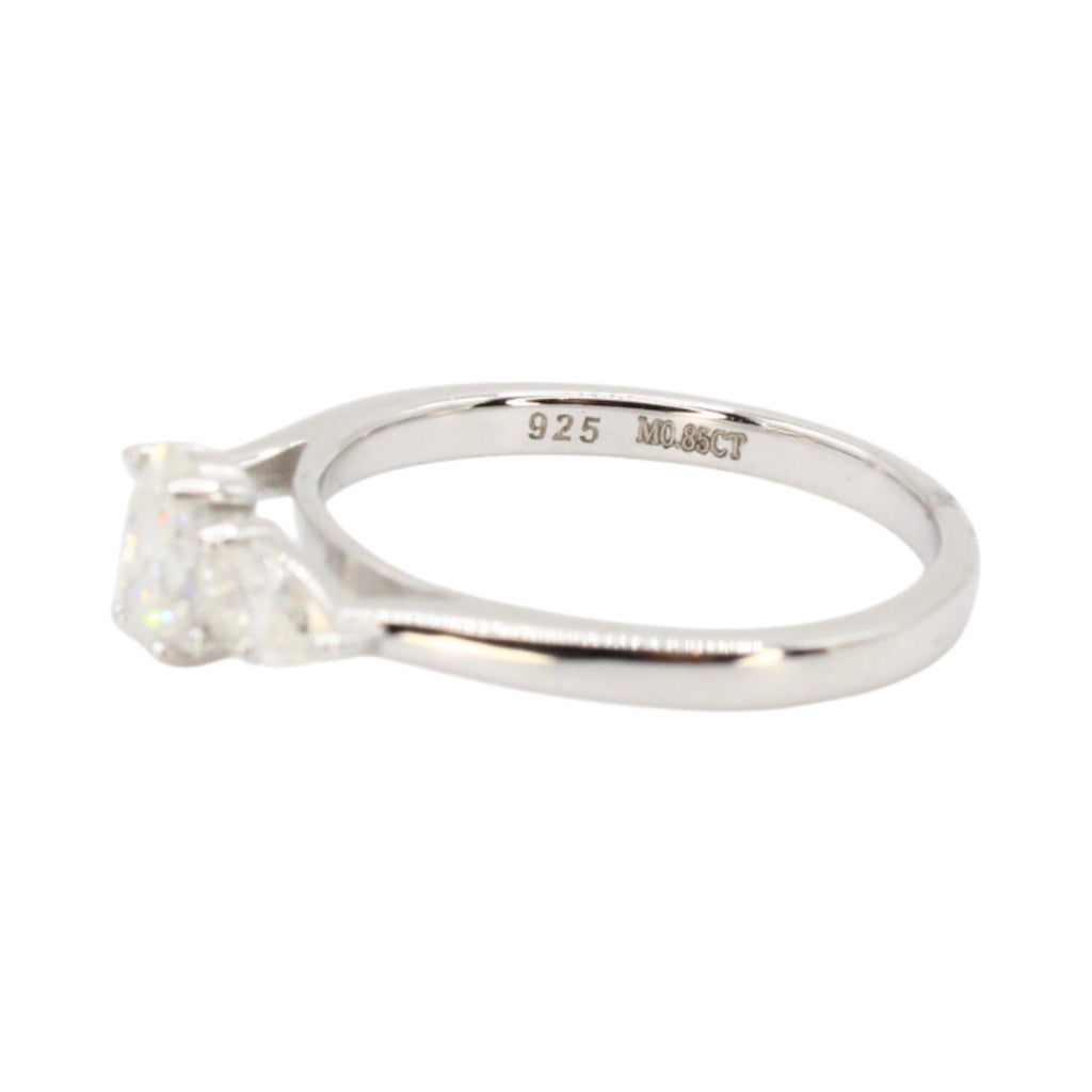 3-Stone 1.4ctw Moissanite Wedding Set