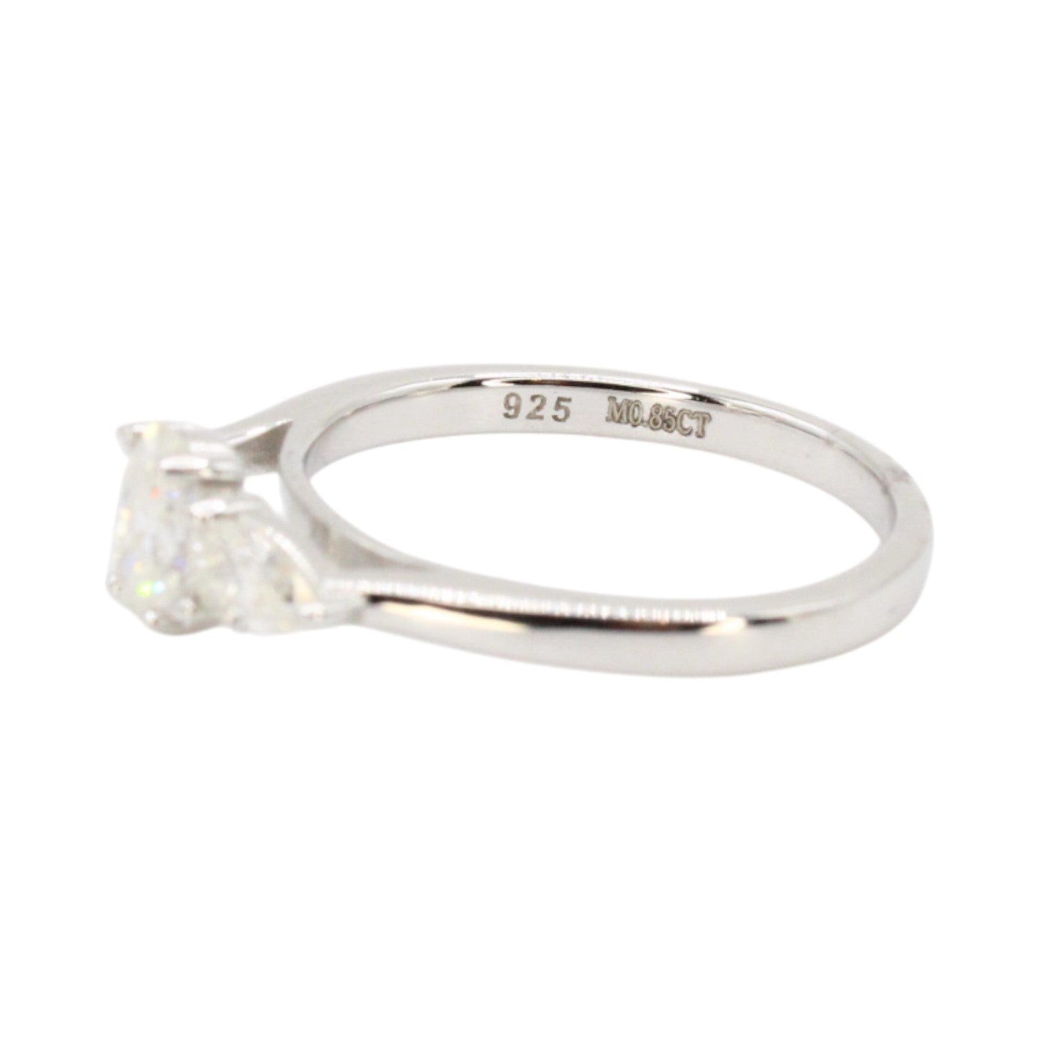 3-Stone 1.4ctw Moissanite Wedding Set