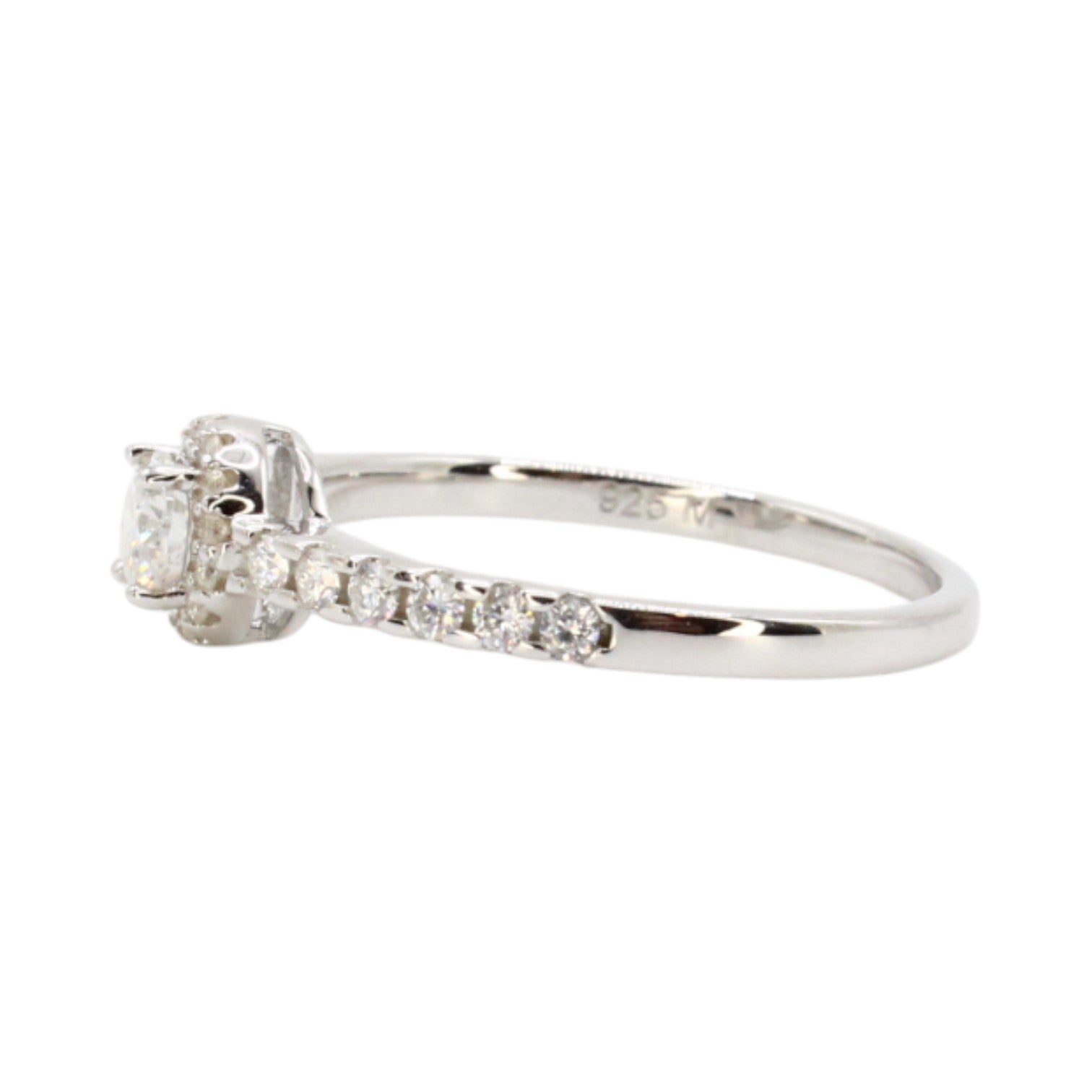 Moissanite .60ct Solitaire With Halo Ring