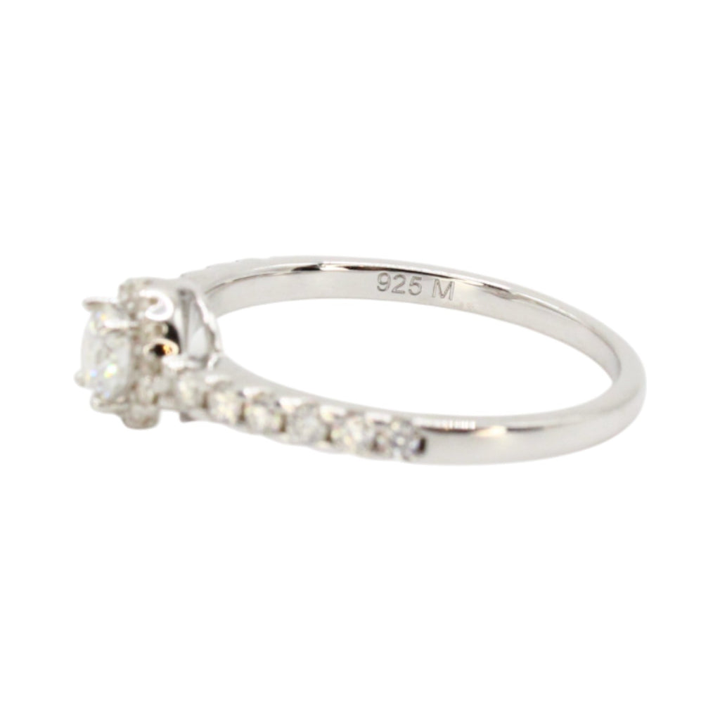 Moissanite .60ct Solitaire With Halo Ring