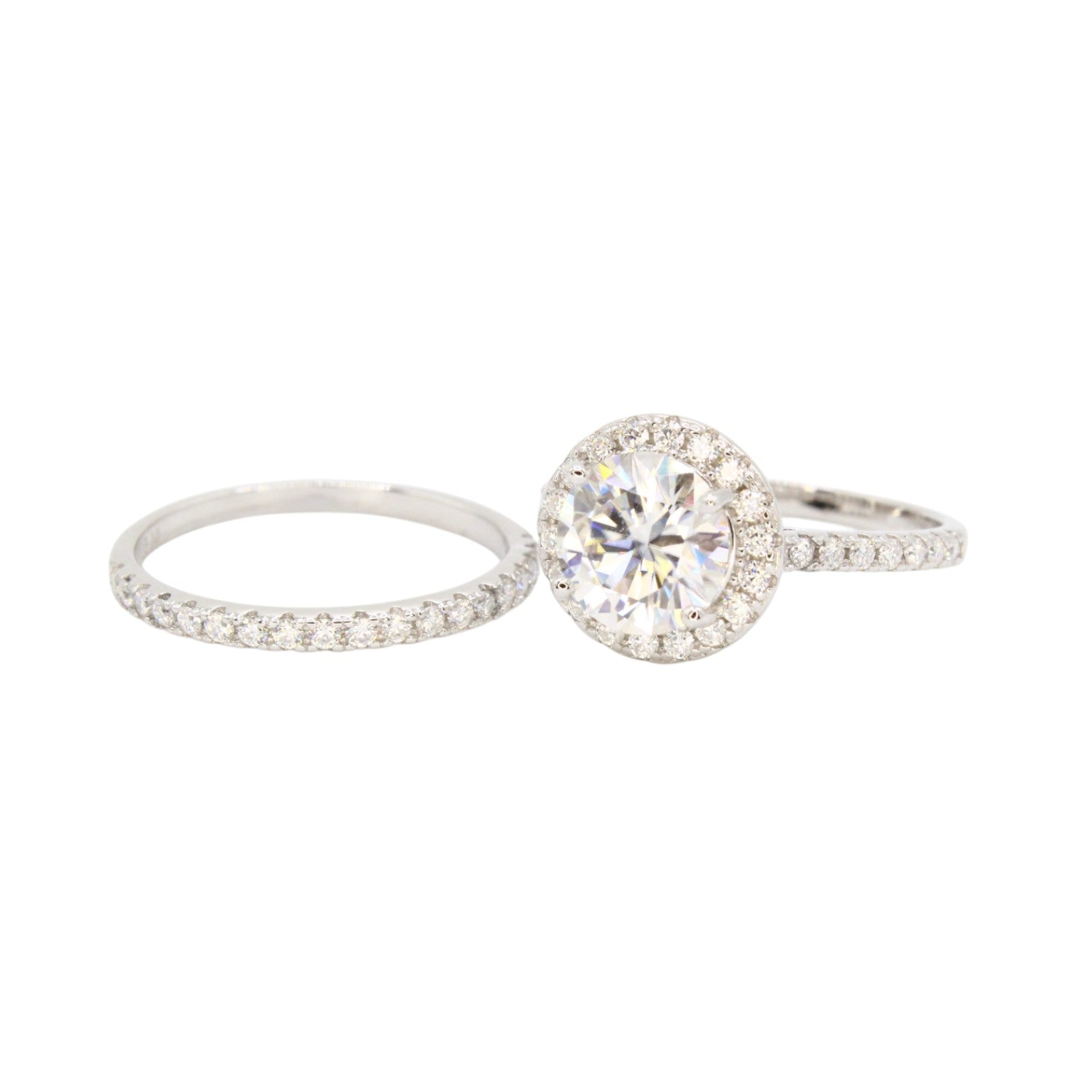 Moissanite 3.3ctw Wedding Set