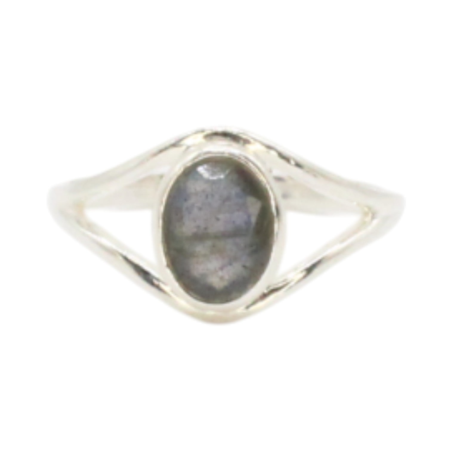 Genuine Oval Labradorite Ring