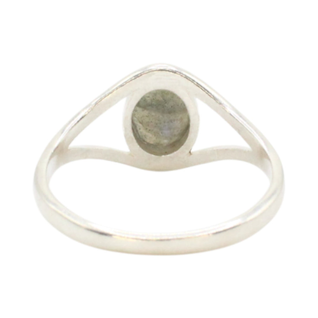 Genuine Oval Labradorite Ring