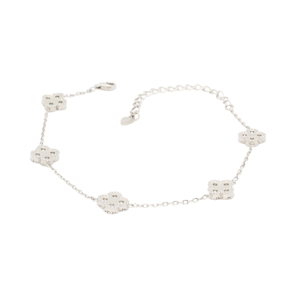 Moissanite Mini Clover Tennis Bracelet