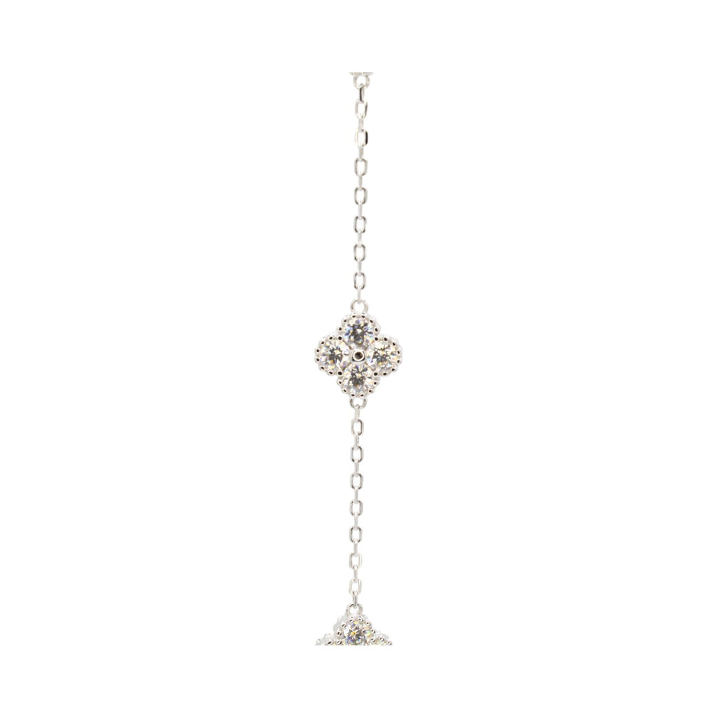 Moissanite Mini Clover Tennis Bracelet