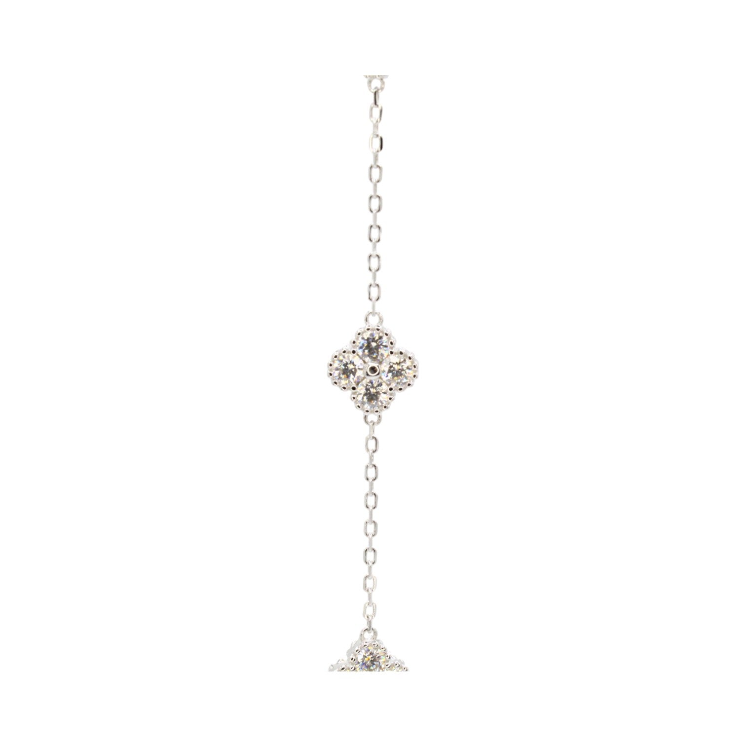 Moissanite Mini Clover Tennis Bracelet