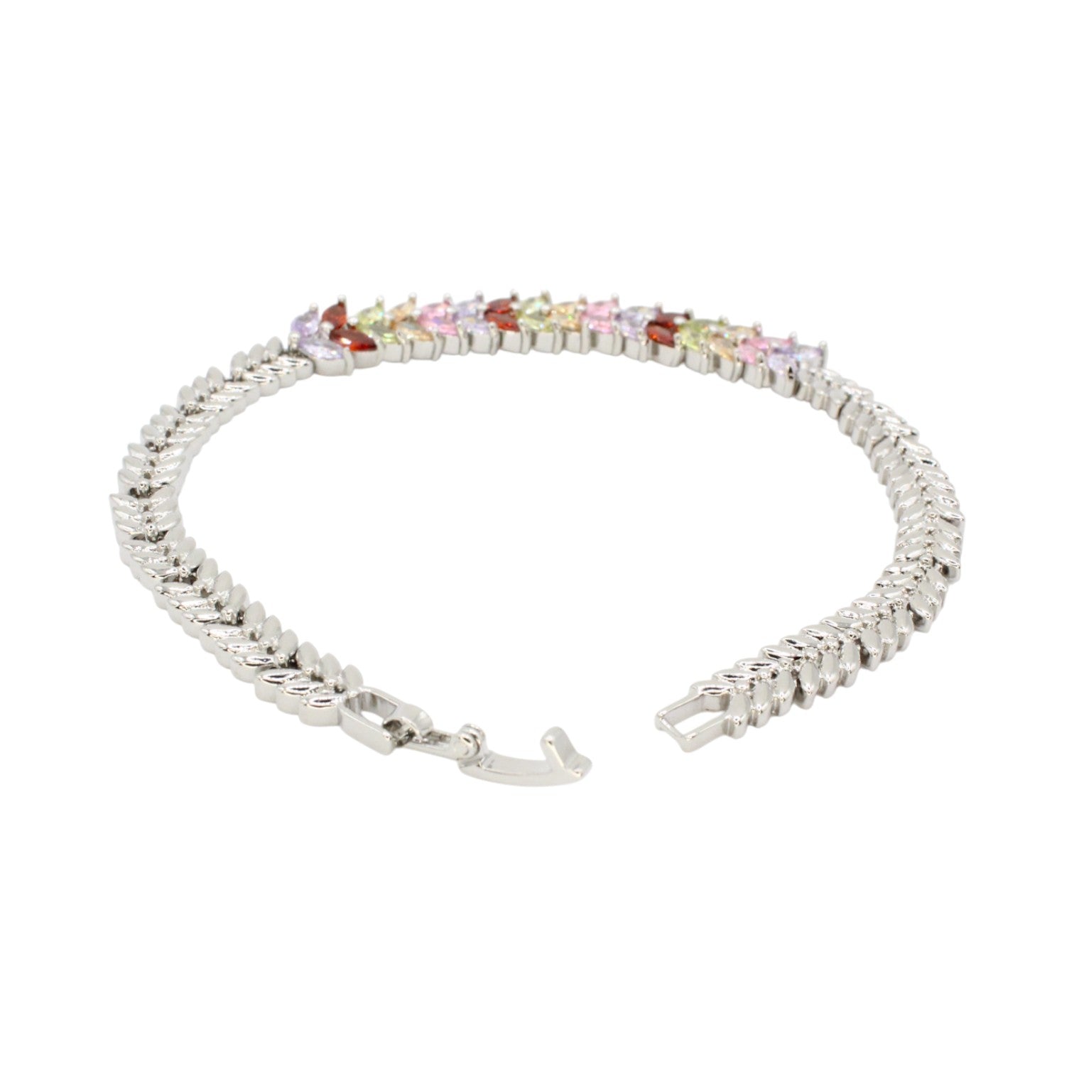 Pastel Multi Color Marquise Gemstones Bracelet