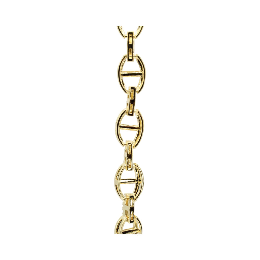 Geometric Gold & Cubic Zirconia Tennis Bracelet