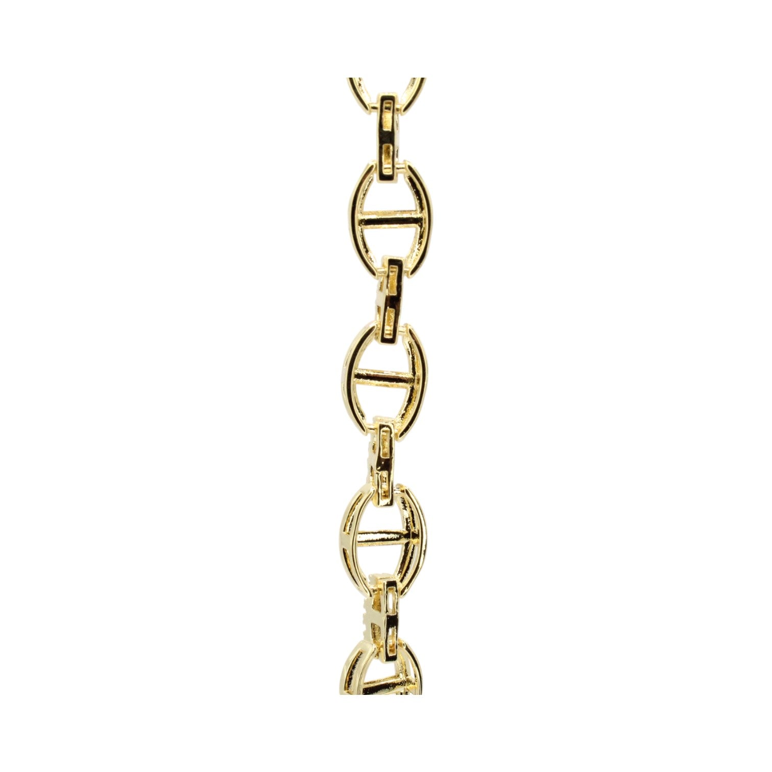 Geometric Gold & Cubic Zirconia Tennis Bracelet