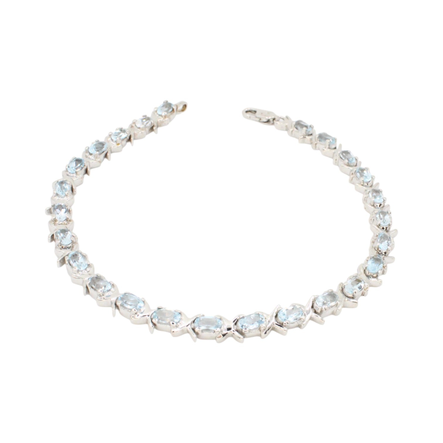 Genuine Sky Blue Topaz 13.0ctw Tennis Bracelet