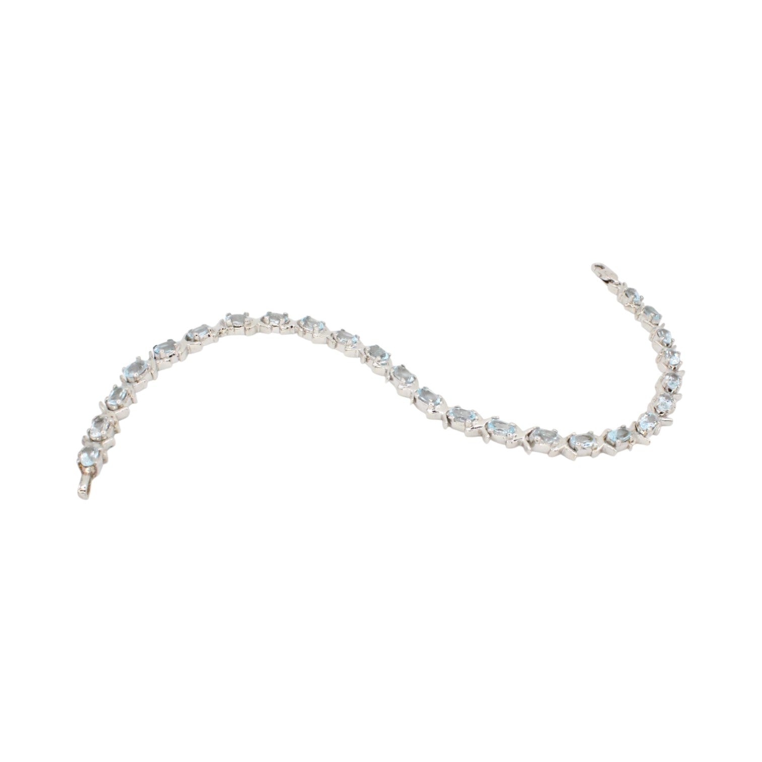 Genuine Sky Blue Topaz 13.0ctw Tennis Bracelet