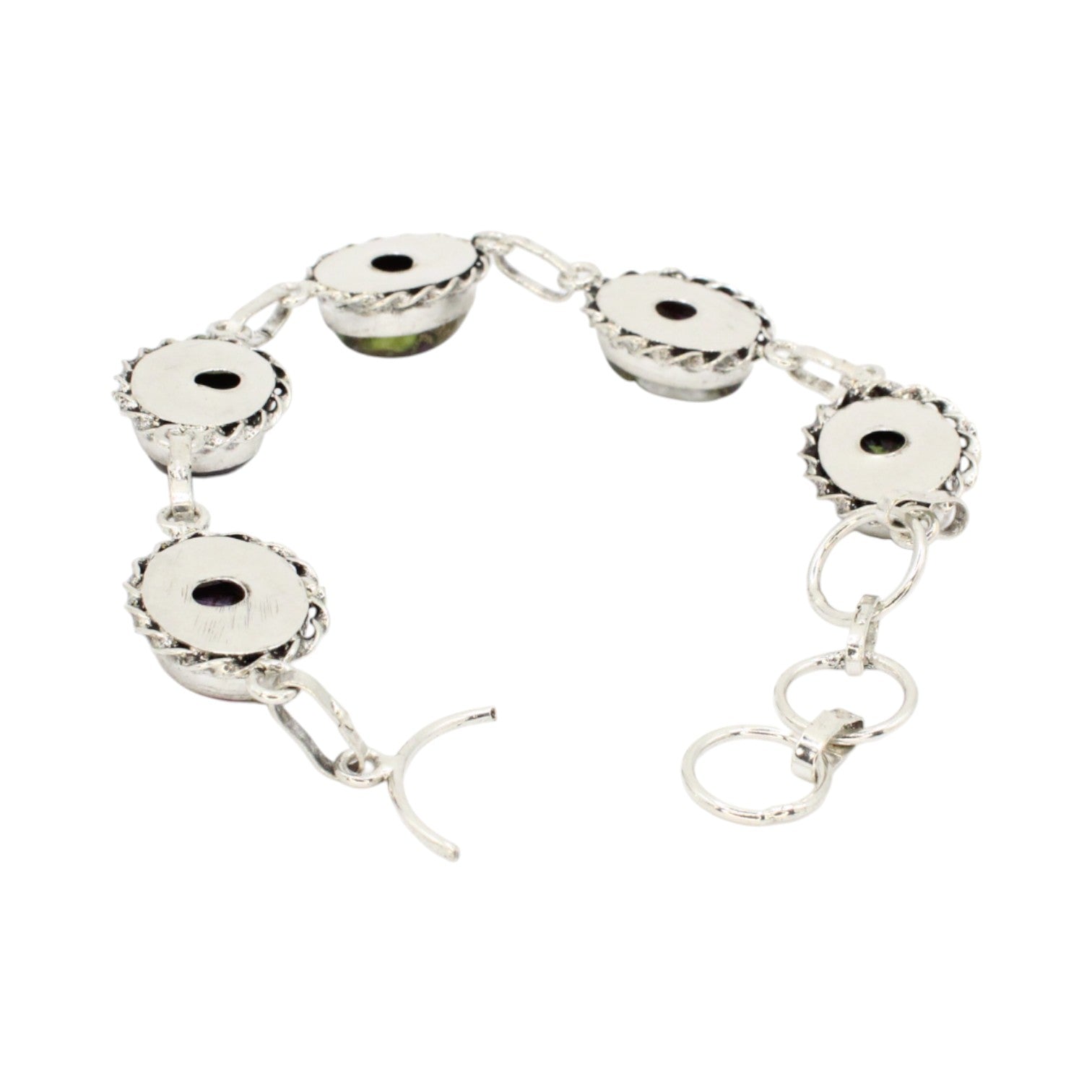 Genuine Purple Copper Turquoise Oval Bracelet