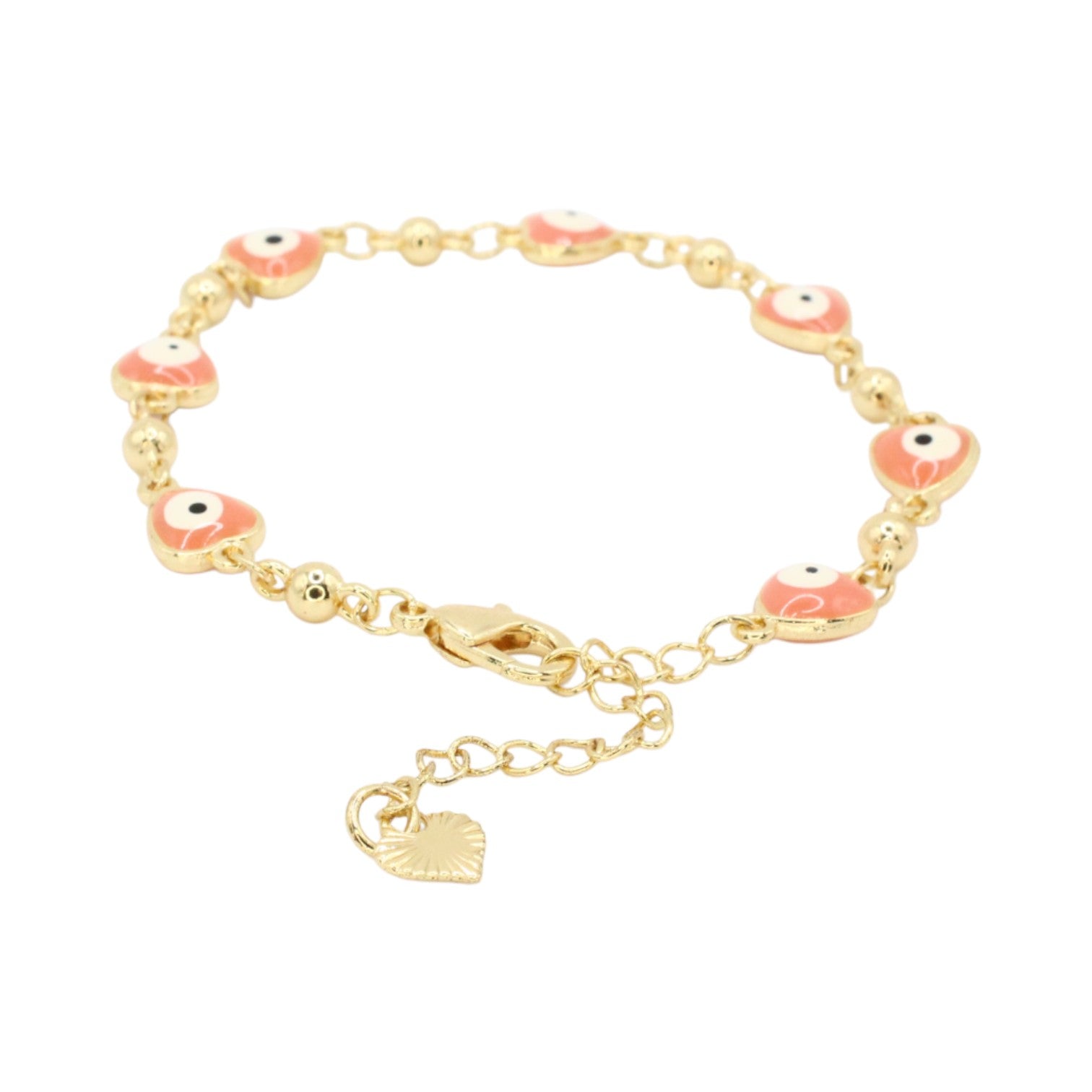 Heart Evil Eye Tennis Bracelet