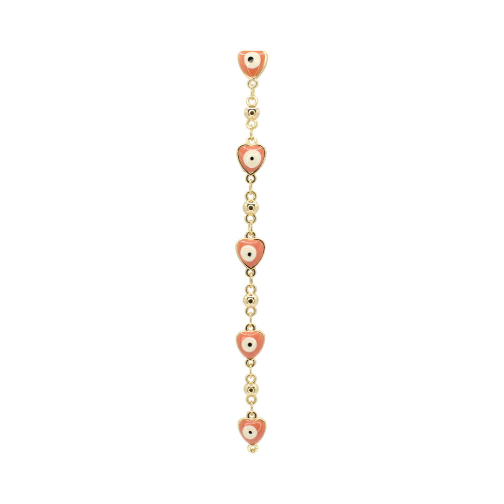 Heart Evil Eye Tennis Bracelet