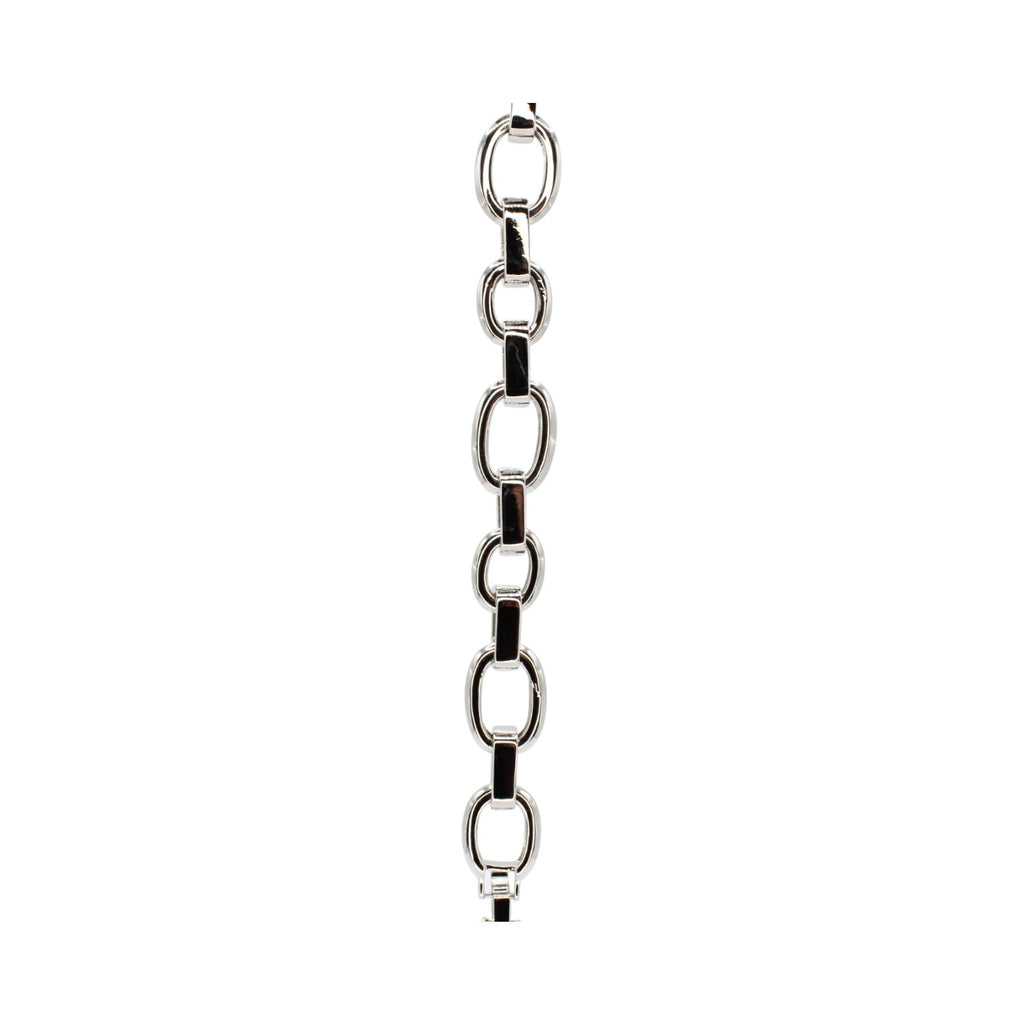 Cubic Zirconia Oval Link Chain Bracelet