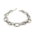 Cubic Zirconia Oval Link Chain Bracelet