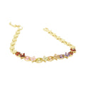 Multi Gemstone Clover & Marquise Tennis Bracelet