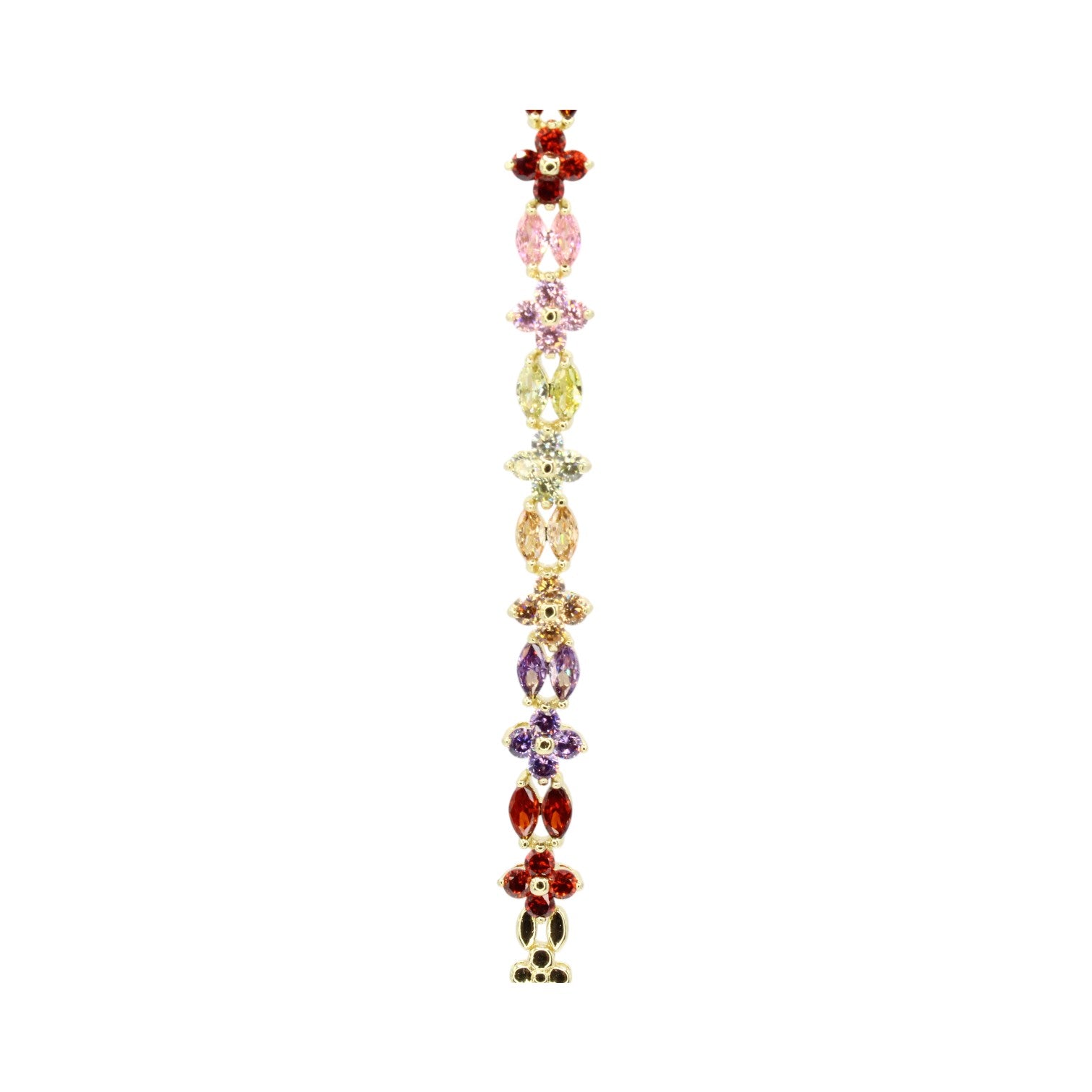 Multi Gemstone Clover & Marquise Tennis Bracelet