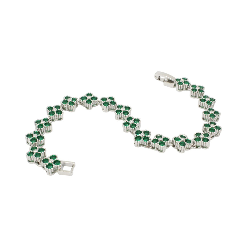 Emerald Clover Tennis Bracelet
