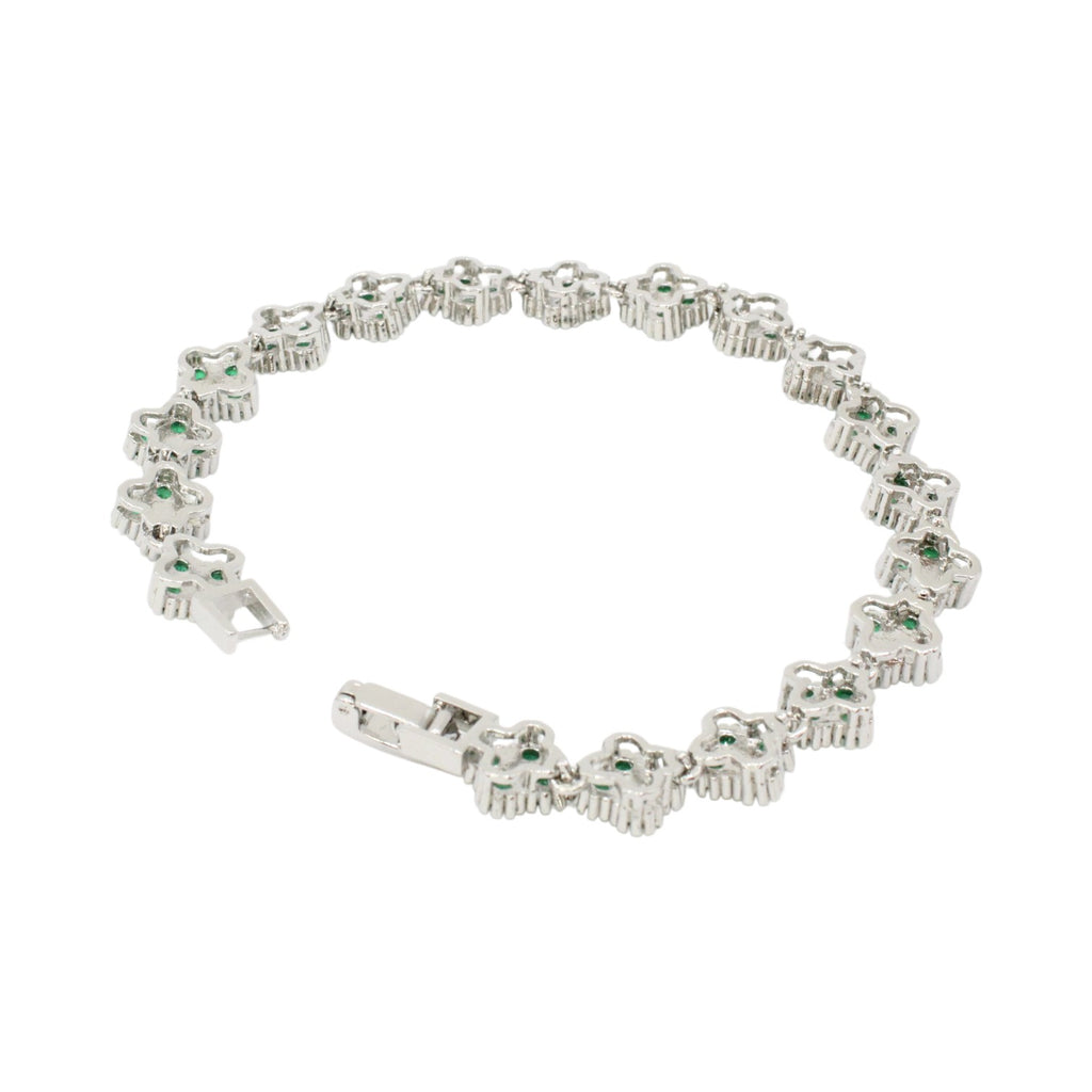 Emerald Clover Tennis Bracelet