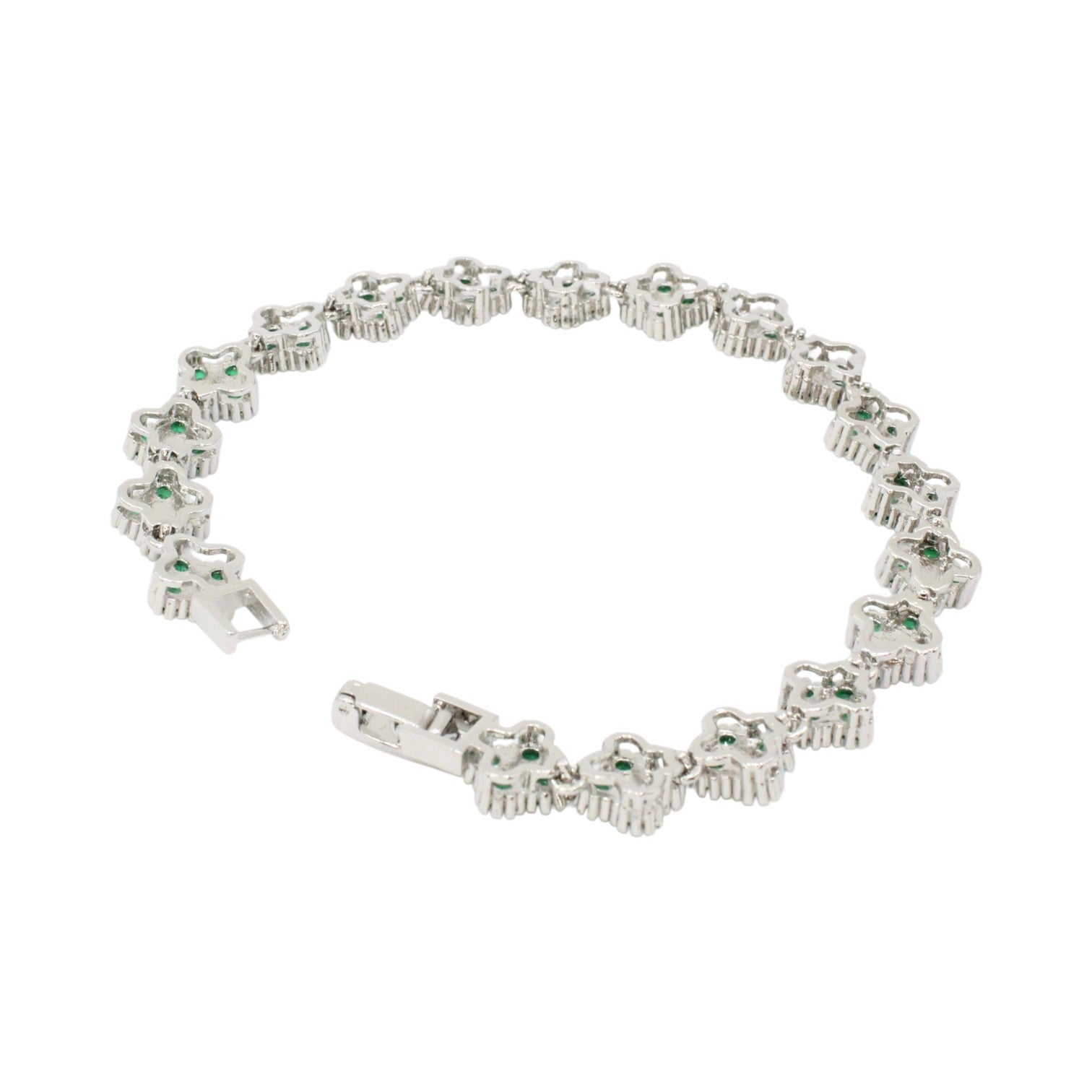 Emerald Clover Tennis Bracelet